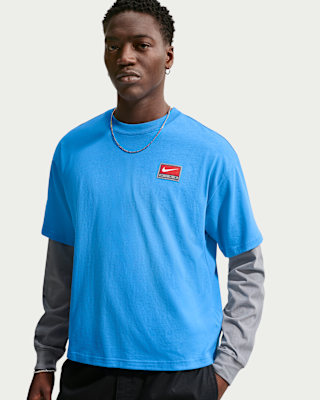 Nike Life Kısa Kollu Dörtgen Kesimli Örgü Erkek Üstü. Nike TR